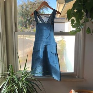 One of a kind jean overall dress